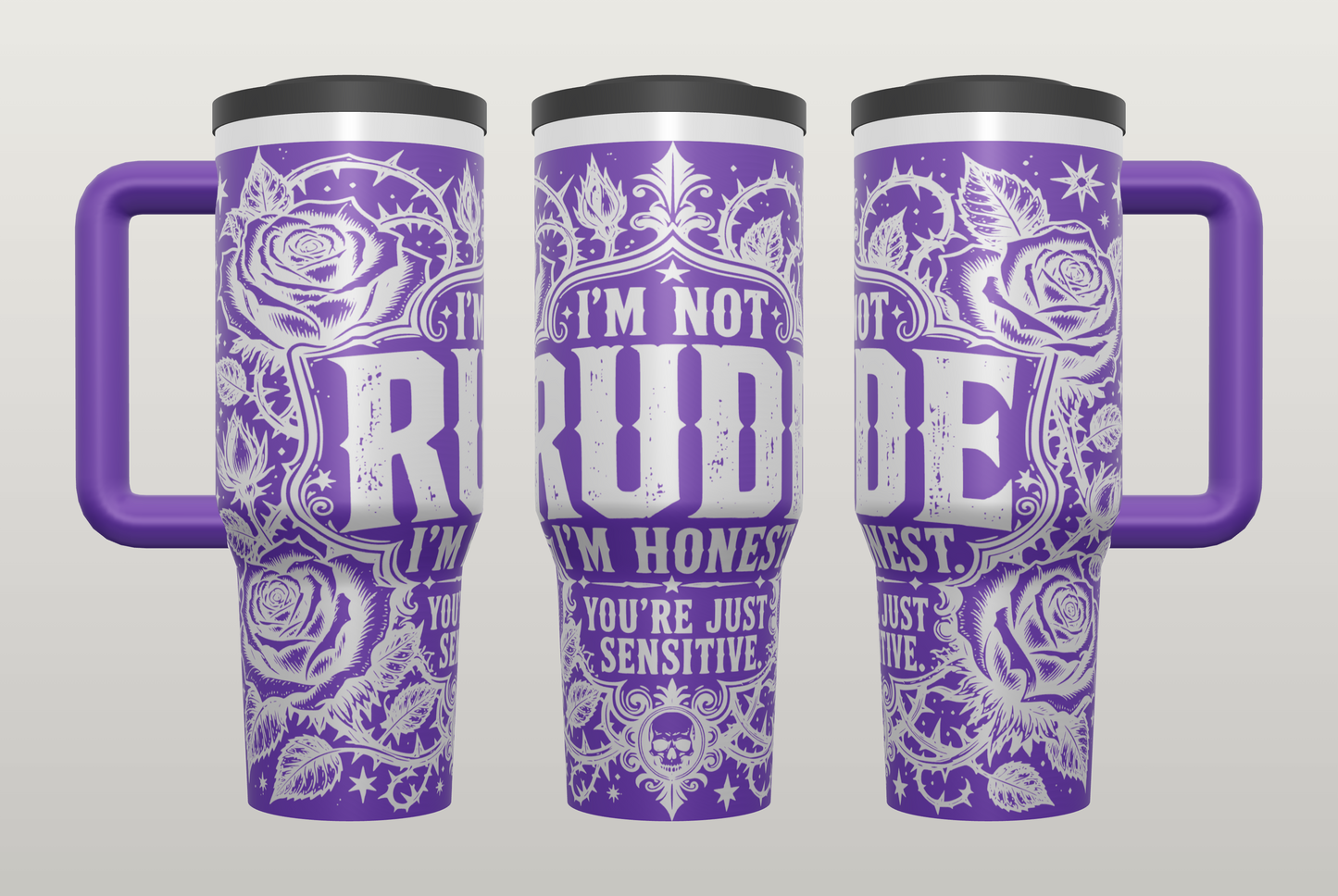 Funny Rude Humor Engraved Tumbler – Sarcastic Gift for Her