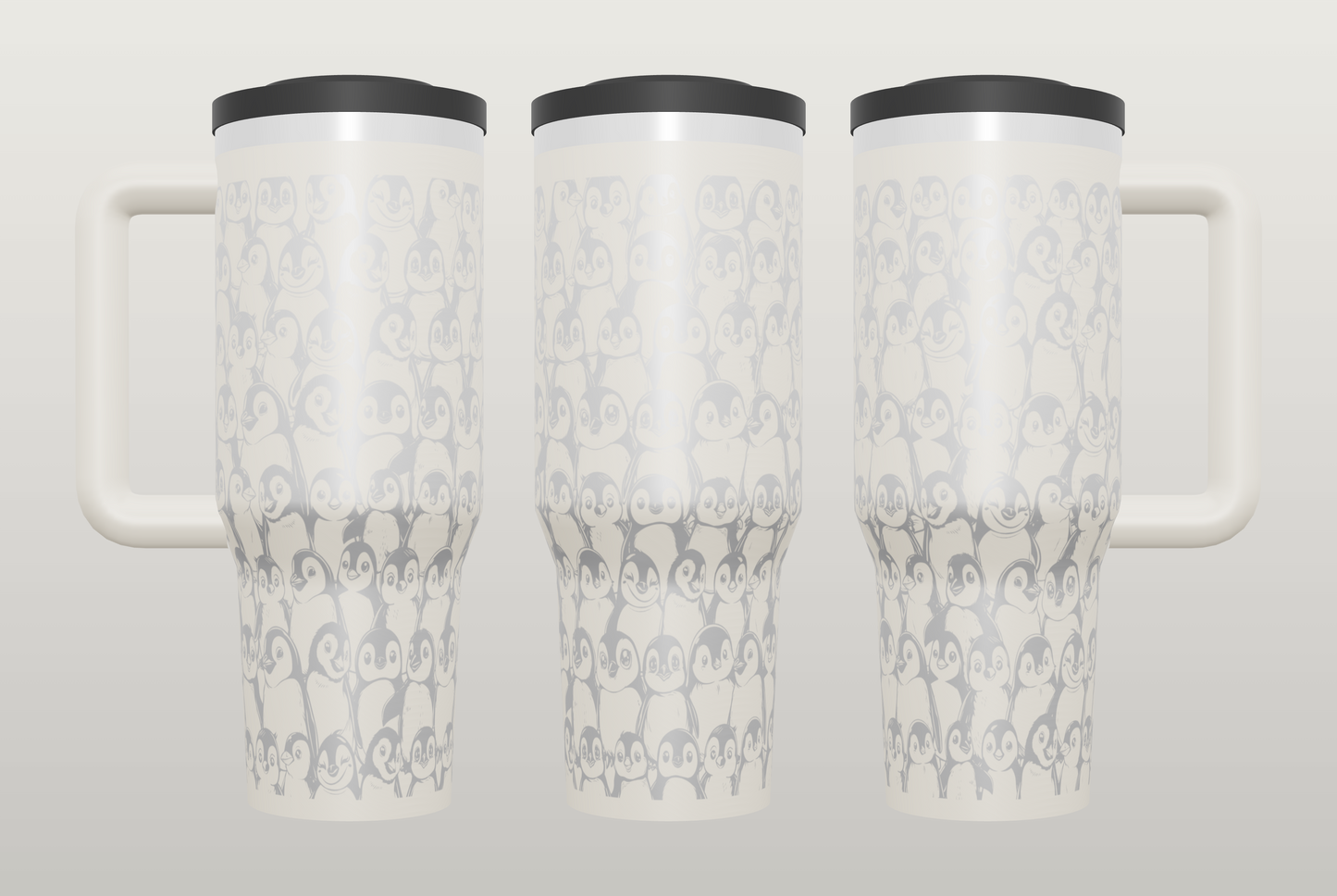 Penguin Engraved Tumbler – Cute Animal Gift, Unique Drinkware for Her