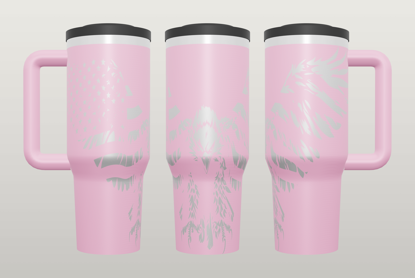 Bald Eagle Engraved Tumbler – Patriotic American Gift, Freedom Drinkware