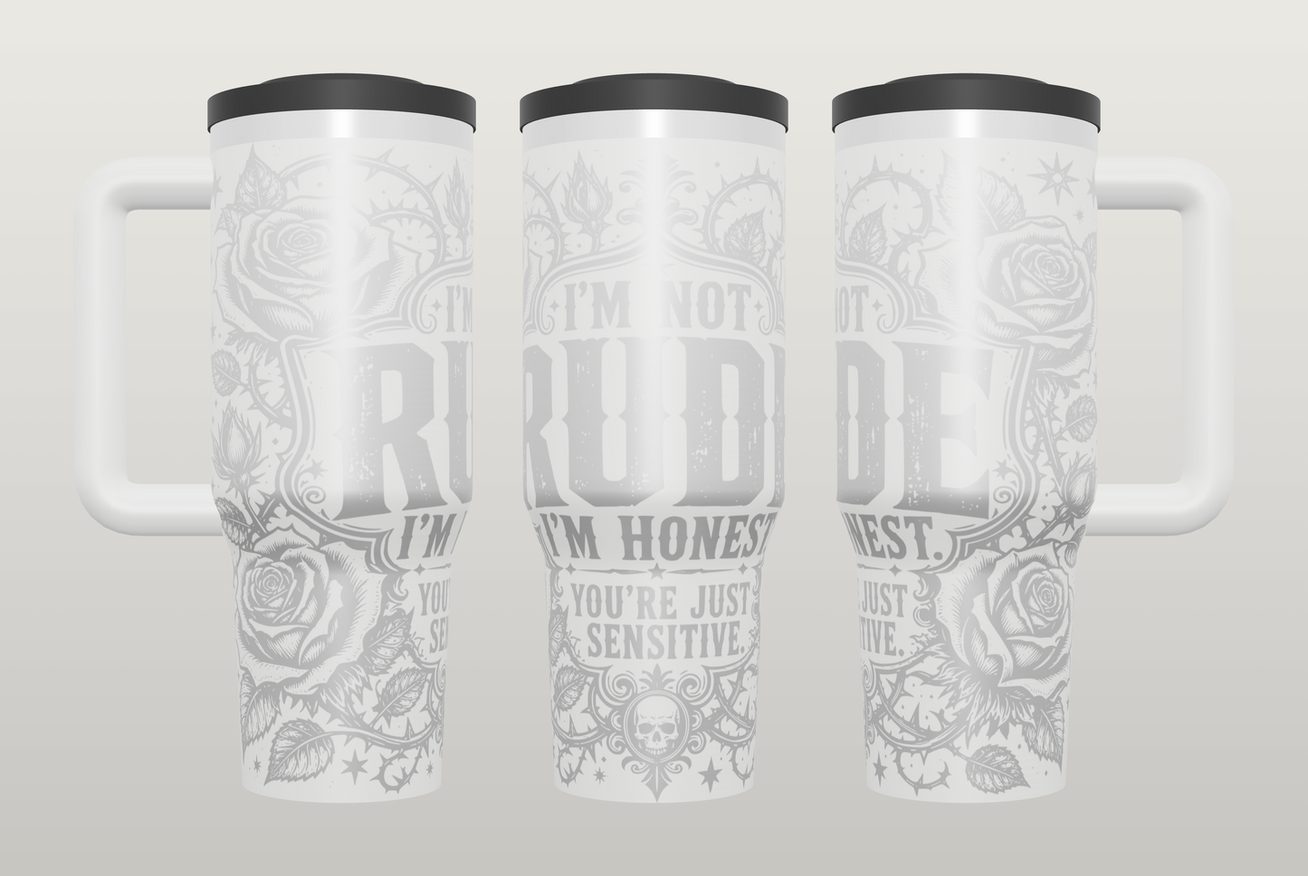 Funny Rude Humor Engraved Tumbler – Sarcastic Gift for Her