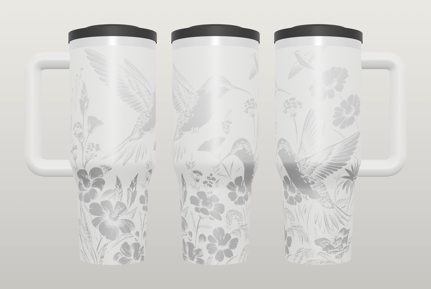 Hummingbird Engraved Tumbler – Nature Lover Gift for Her, Custom Drinkware