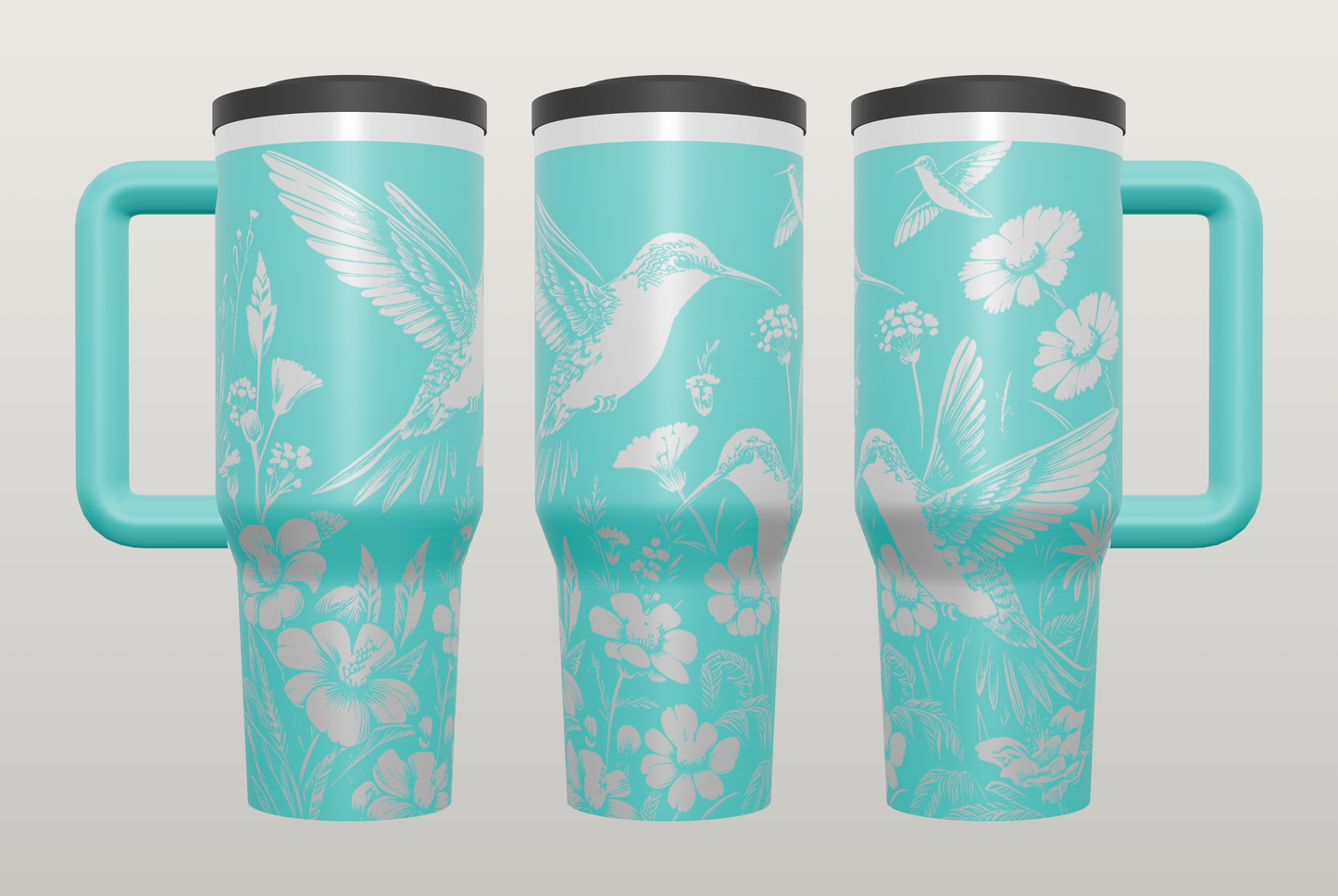 Hummingbird Engraved Tumbler – Nature Lover Gift for Her, Custom Drinkware