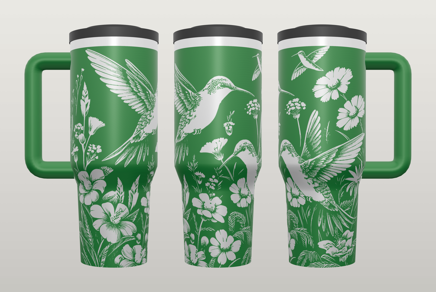 Hummingbird Engraved Tumbler – Nature Lover Gift for Her, Custom Drinkware