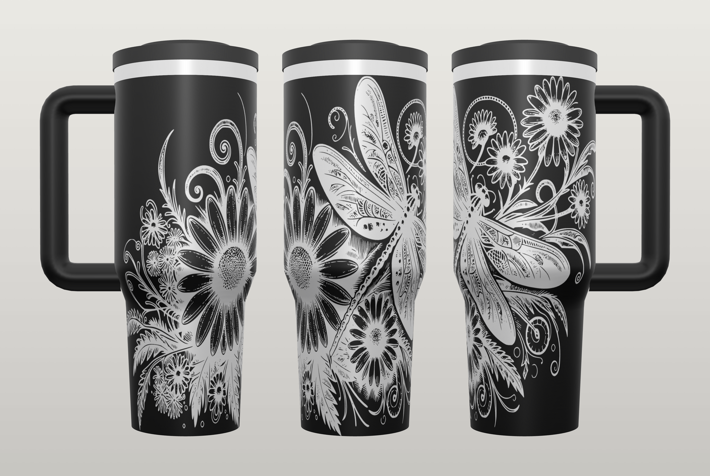 Dragonfly Engraved Tumbler – Nature Inspired Gift for Women