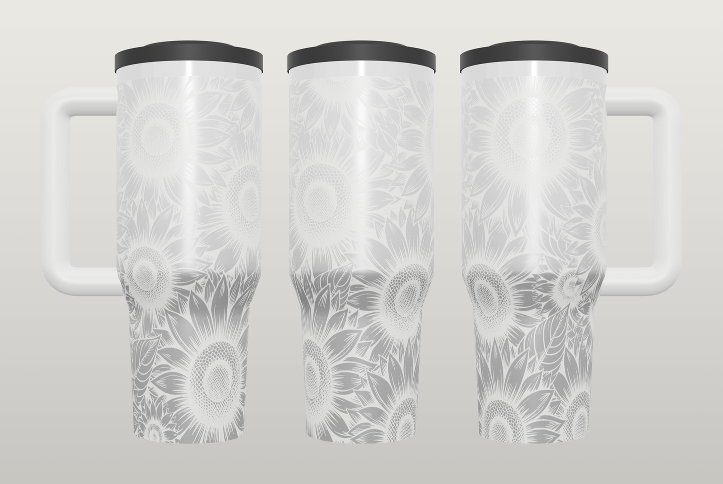 Sunflower Engraved Tumbler – Personalized Gift for Her, 20oz 30oz 40oz