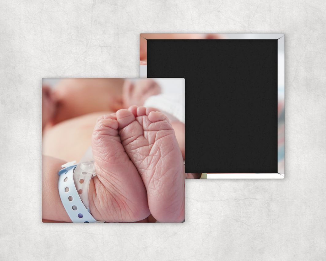 Custom Baby Photo Magnet Set – 9 Pressed Magnets