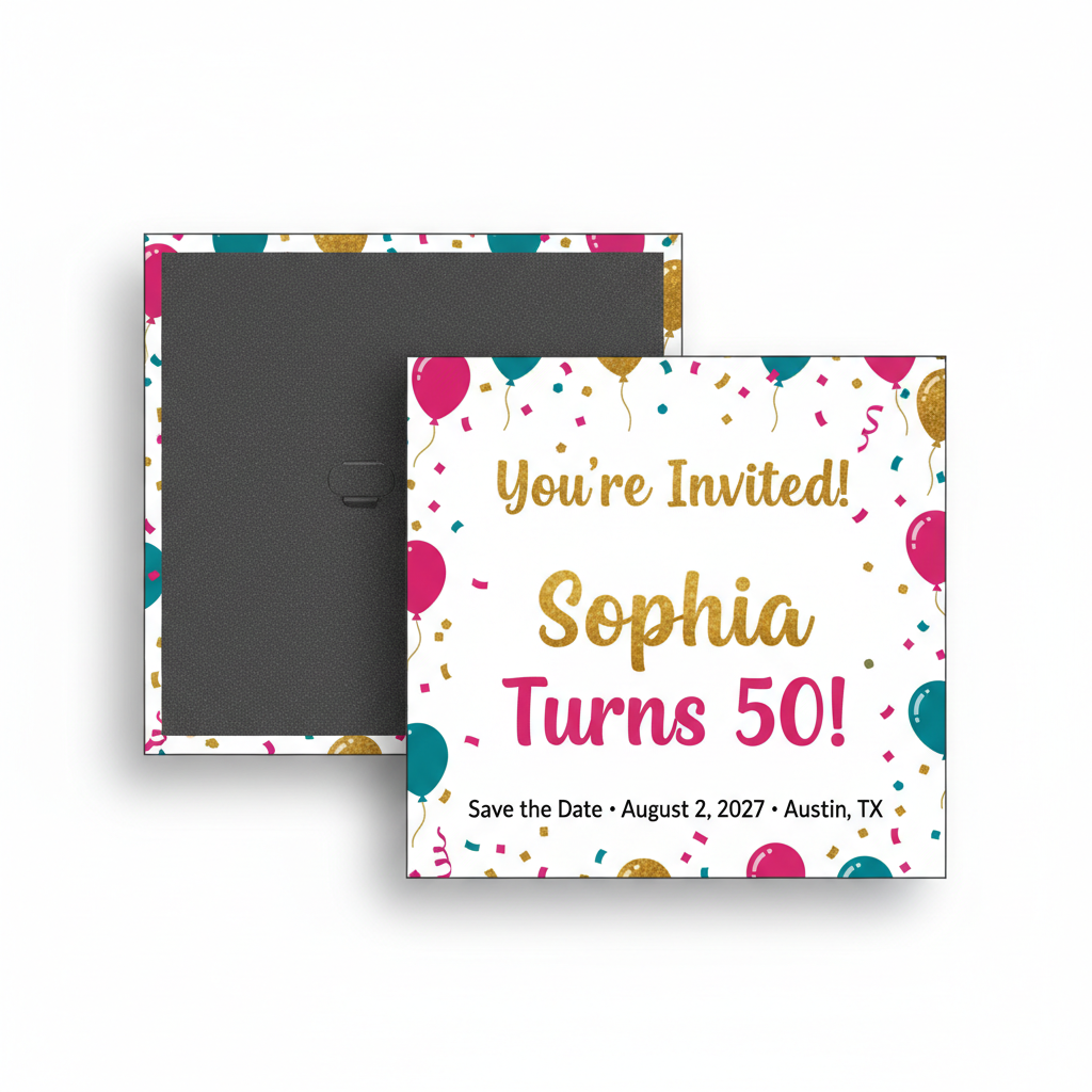 Birthday Save the Date magnet - fresh start
