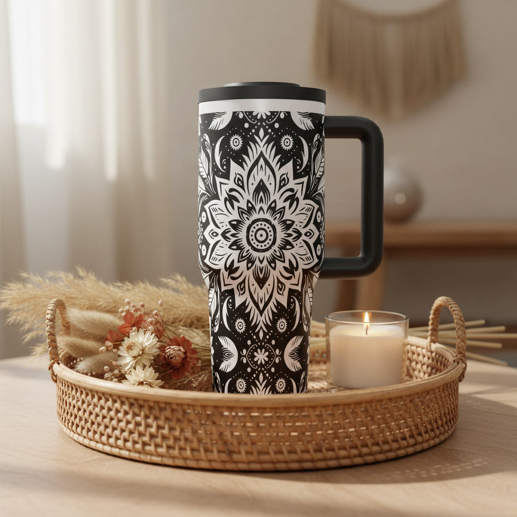 Black - Rattan Tray